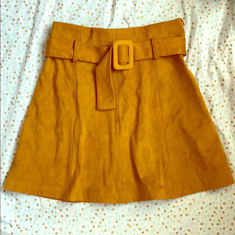 Zara Faux suede skirt